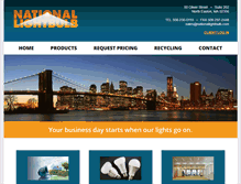 Tablet Screenshot of nationallightbulb.com